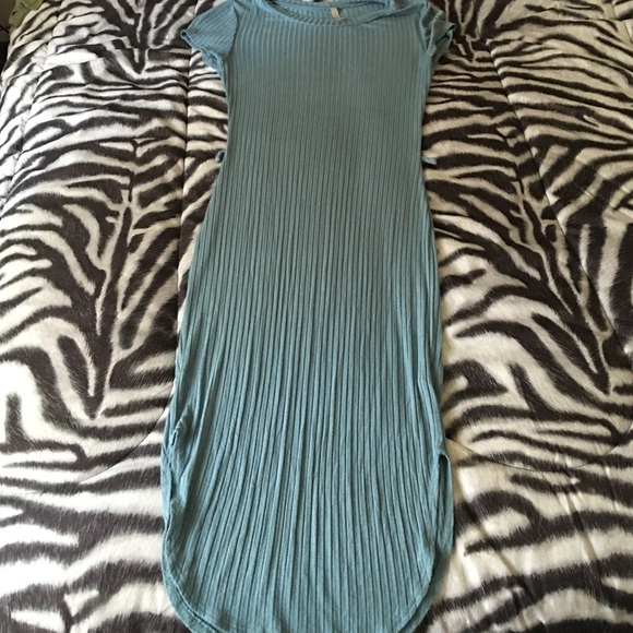 Long blue dress