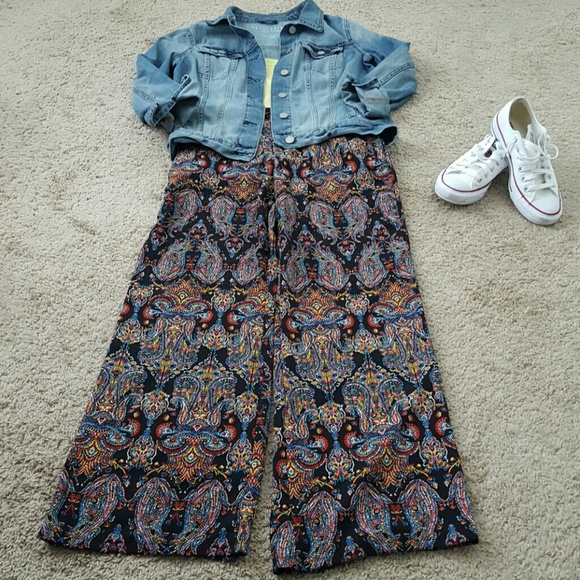 A. Byer Multi- Color wide leg pants
