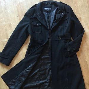 Kenneth Cole Reaction Wool Trench Coat ( 6/S )