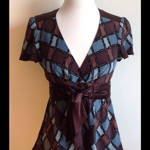 Nanette Lepore flirty printed silk top  - size 2.