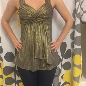 Shimmery gold Express top