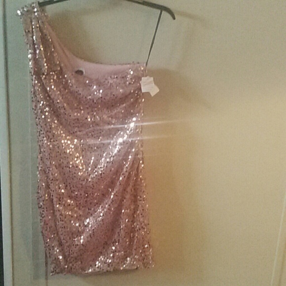 14/1xl Champagne sequin prom formal party dress