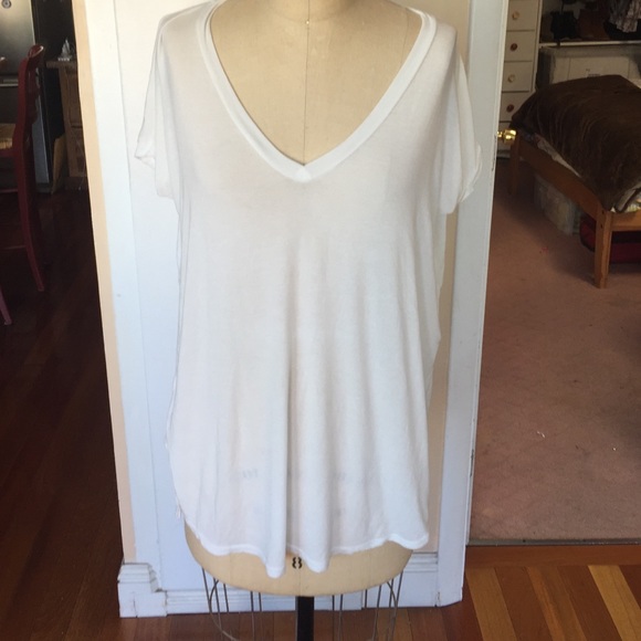 White long vneck