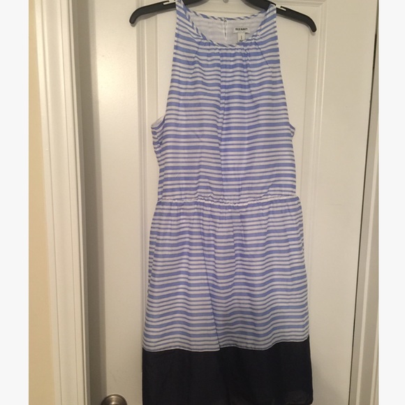 Blue striped dress