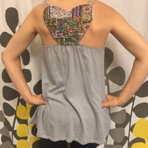 Tank with fun patterned heart-shape back.