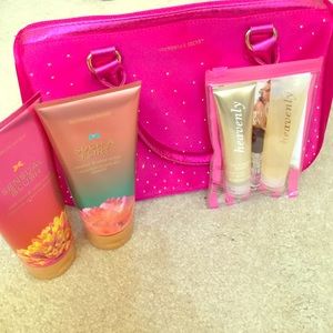 Victoria secret bag, lotion and sampler bundle !