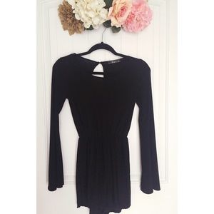 Black long sleeve romper