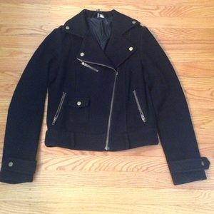 H&M Black Wool Blend Jacket