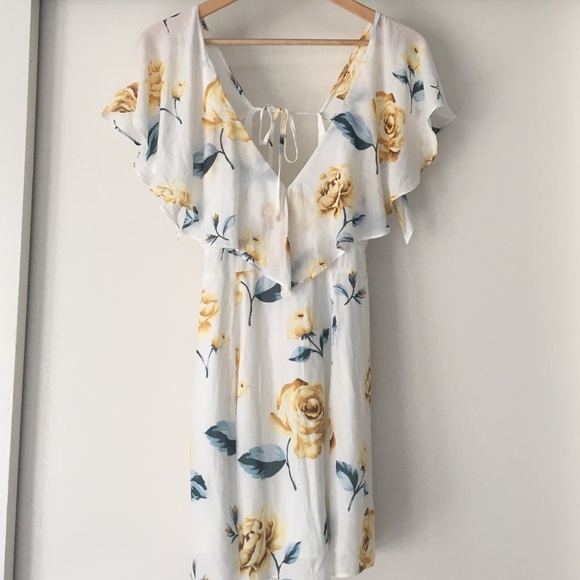 Flounced floral dress