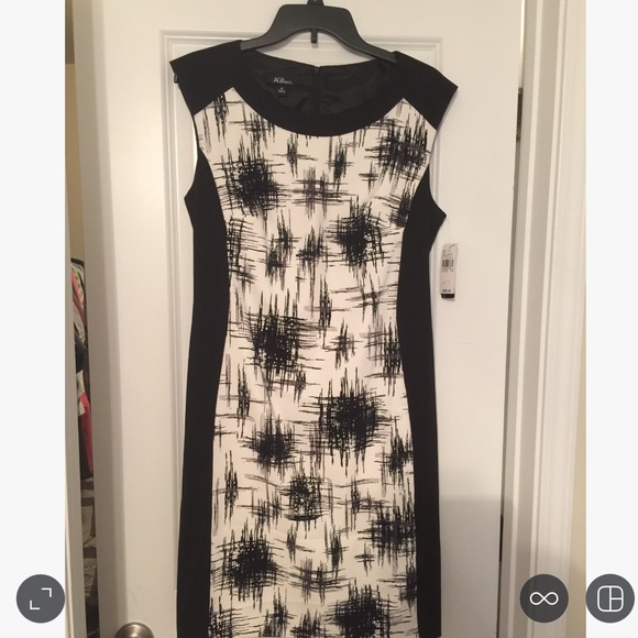 Black and white dress with belt