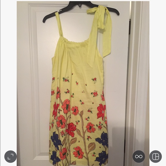 Yellow flower summer dress
