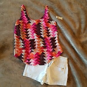 NWT patterned sheer tank top