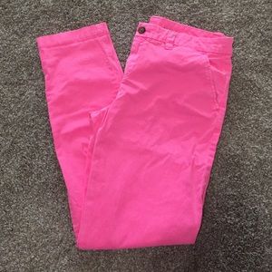 Gap broken in straight khaki pants