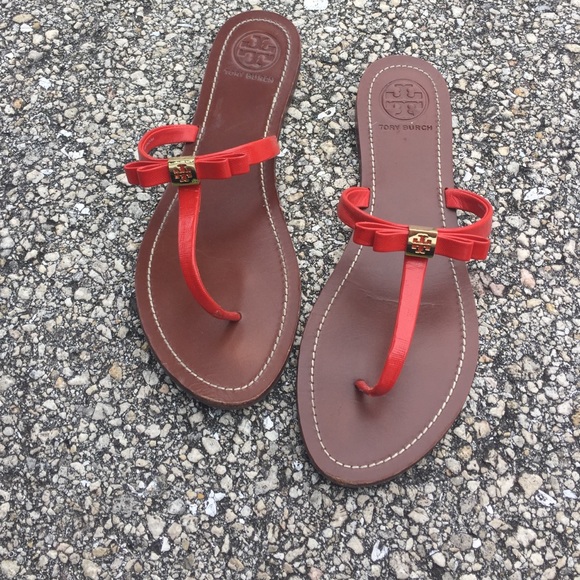 Red Thong sandals.....