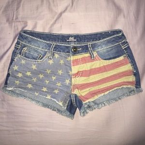 Faded American flag shorts!