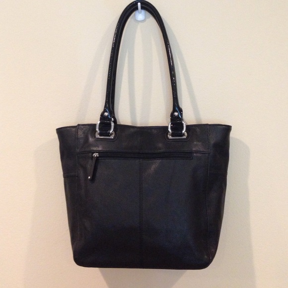 Tignanello Black Leather Tote