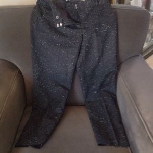 Ankle length slacks.