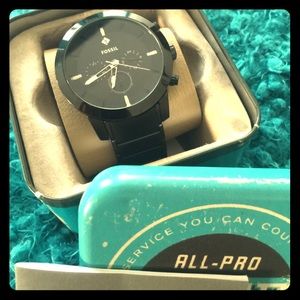 Fossil Dress Black Ion-plated S/S Men's Watch