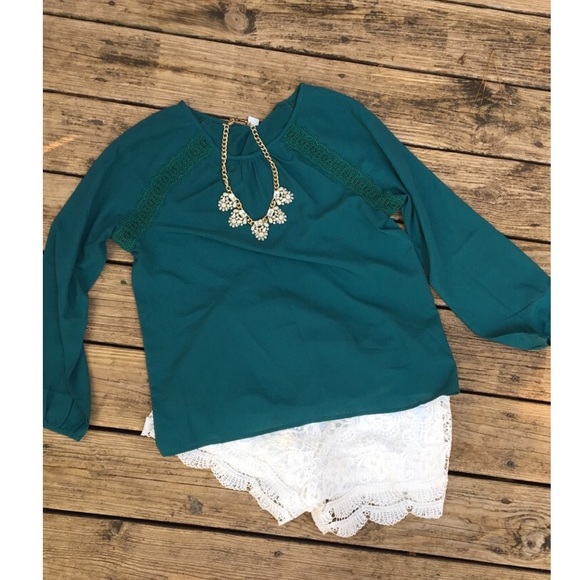 Old Navy top blouse size medium emerald colored