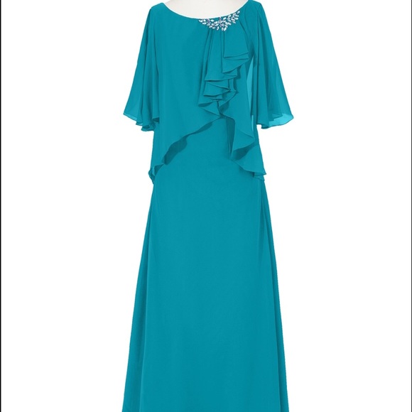 Jade Teal Mother of the Bride Gown