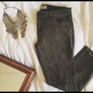 🌞FP destroy ankle skinny crops