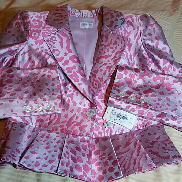 Armani Collezioni Silk Peplum Blazer NWT US12/IT48 - Picture 2 of 4