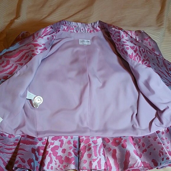 Armani Collezioni Silk Peplum Blazer NWT US12/IT48 - Picture 3 of 4