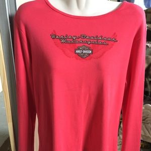 Bright pink women's Harley Davidson Medium