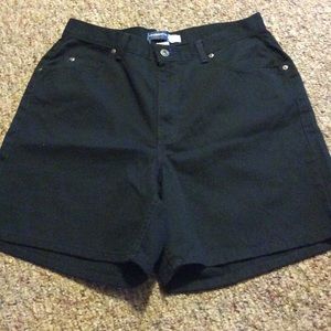 Black jean shorts