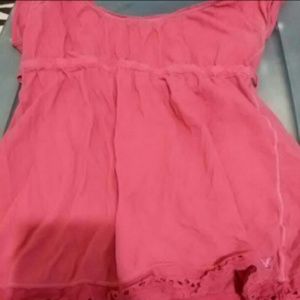 Pink American Eagle top