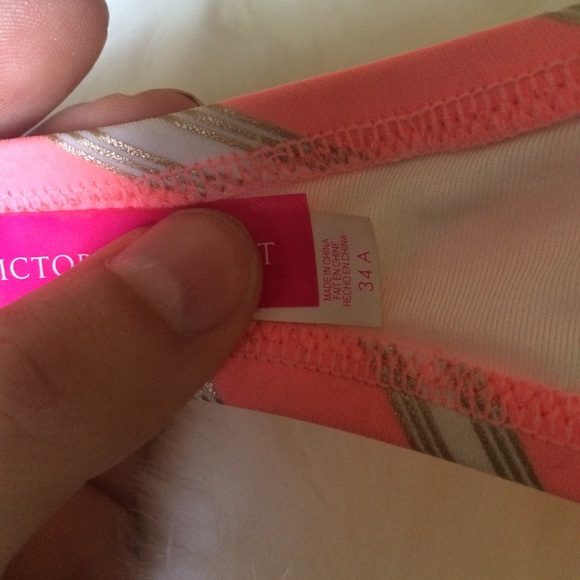 Coral & Aqua Ruffle Bandeau top - Picture 3 of 4