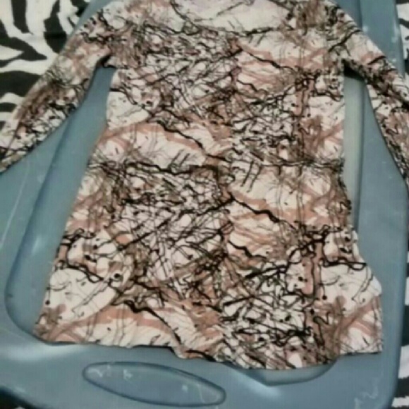 Splash art camo style top