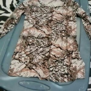 Splash art camo style top