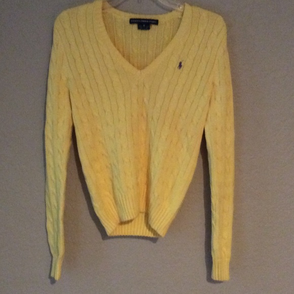 Medium Yellow Long Sleeve Ralph Lauren Sweater