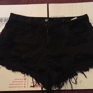 Hollister Black High Waisted Shorts