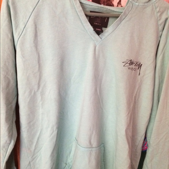 Stussy Mint Green Sweatshirt Size Small