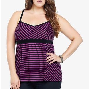 Purple and black striped baby doll