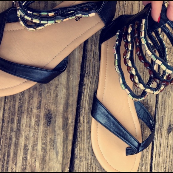 Jeweled ankle sandals size 7.5