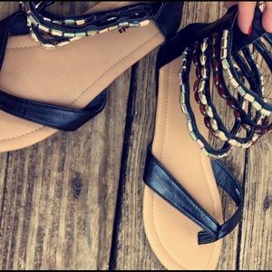 Jeweled ankle sandals size 7.5