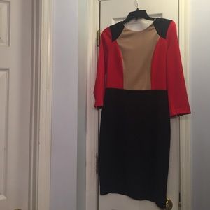 Color block dress.
