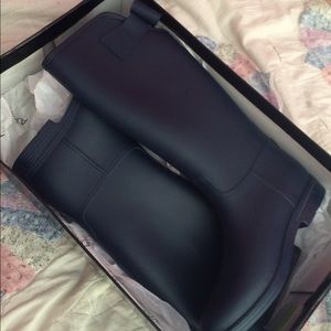 Adriana Navy Blue Rain Boots Size 8