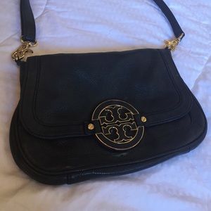 Black Leather Tory Burch Cross Body
