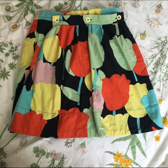 Anthropologie bright tulip skirt size 2