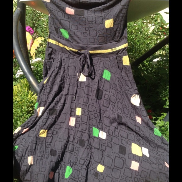 Diesel strapless dress with pockets - Picture 2 of 3