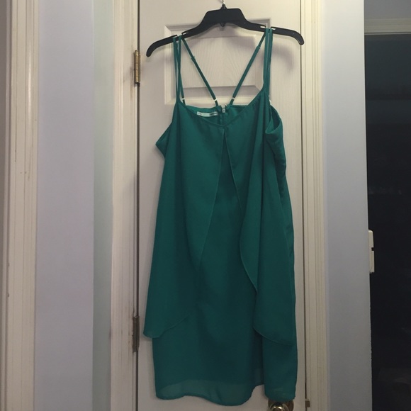 Flowy Emerald Green Dress.