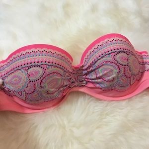 Paisley strapless Victoria's Secret swim suit