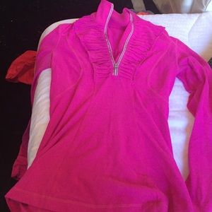Hot Pink Lululemon Half Zip Pullover
