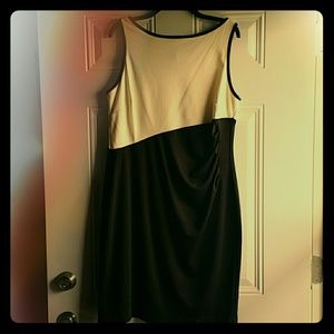 Chaps Black and White Dress in size 16