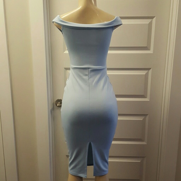 SALE Skye Blue sweetheart off shoulder midi dress - Picture 3 of 3