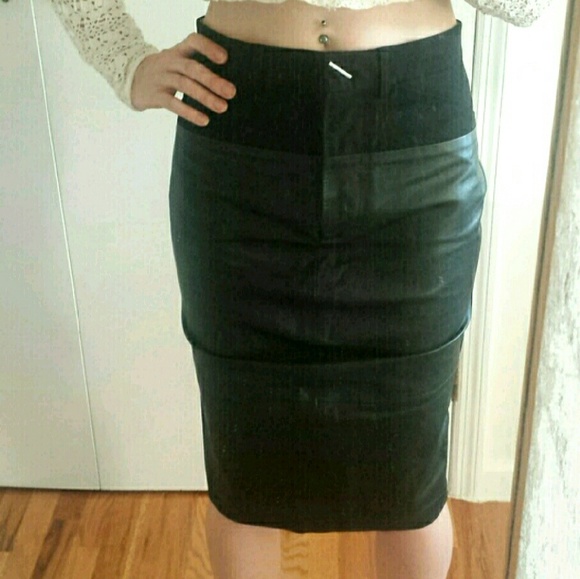 Maxmara Leather Pencil Skirt